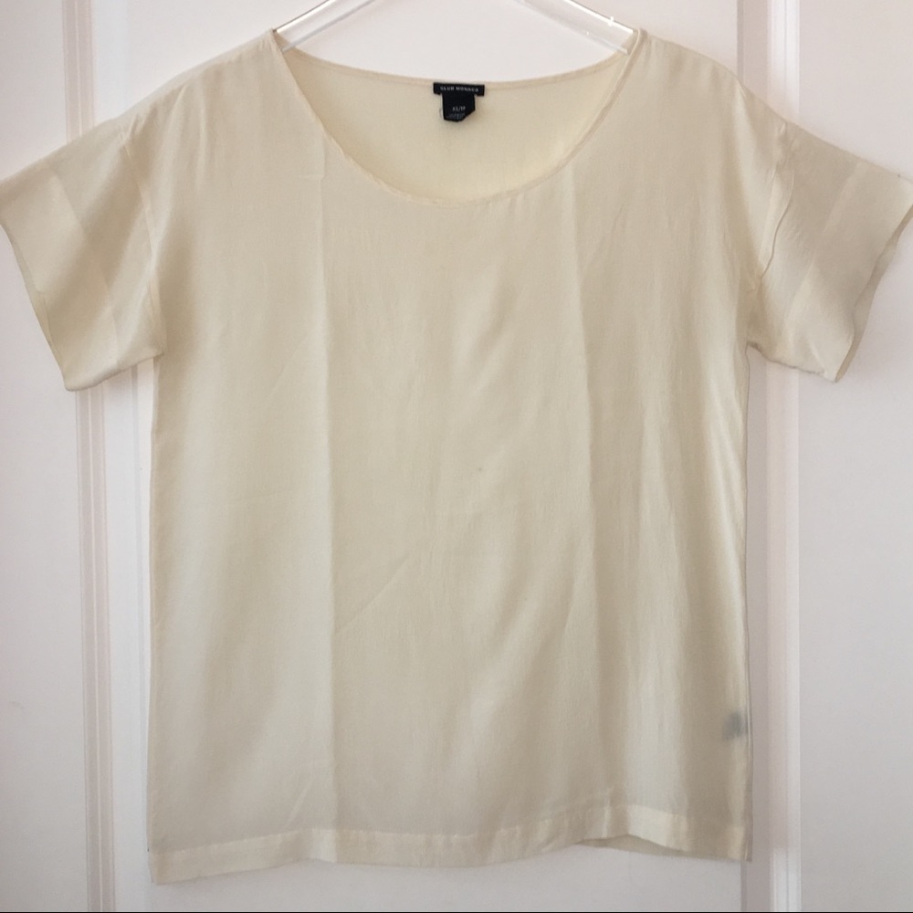 Club Monaco | Nude Silk Blouse, XS/TP